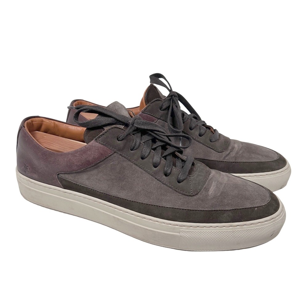 Frye Sneakers Clyde Low Brown Suede Leather Low Top Mens 13M Made in Italy